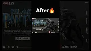 🔥 Black Panther Website Redesign | Before & After | Figma UI/UX  #shorts