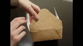 Бумажная упаковка для еды навынос и доставки Biobox Fold box 950мл крафт
