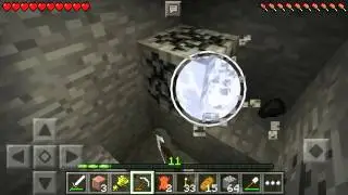 minecraft pe выживание в деревне серия 2 пещерка