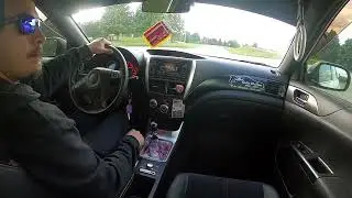 Subie test drive with the GoPro head mount on the passenger seat.
