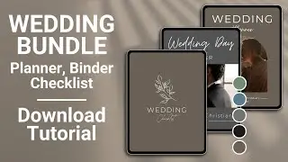 Wedding Bundle Planner, Binder, Checklist Canva Template Download Tutorial