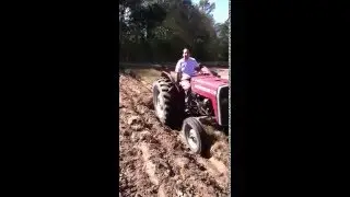 Massey Ferguson 240 Plowing