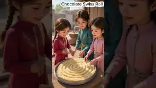 Giant Chocolate Swiss Roll 🍫 | Punjabi Village Girls Baking #giantfood