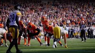 Field view of Joe Burrow&rsquo;s TD run vs Steelers!
