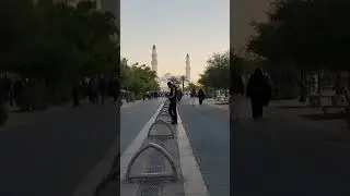 Walking to Masjid Quba and Maghrib Azan #quba #azan #masjidquba #haramain