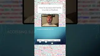 Accessing elements in a list, watch my newest video now! #coding #programming #python #code
