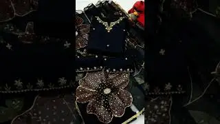 hand painted black organza dupatta with zari work shirt, #trending #dupatta #customized