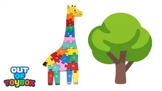 Fun learning numbers for toddlers with giraffe puzzle
