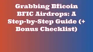 Bficoin BFIC AIRDROP CLAIM verification Tutorial