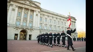 First Changing Of Queen's Guard By Royal Navy Buckingham Palace