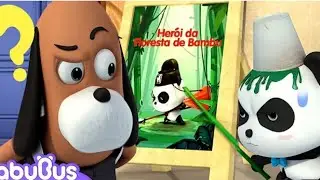 LITTLE panda BUS CLEANING SHOP!!Baby bus !
