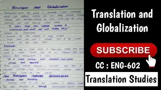 Translation and Globalization In Easy Wording | Bs English Literature Notes
