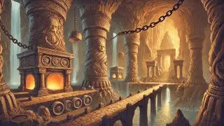 🔥 Dwarven City | Echoing Caverns & Forge Ambience ⚒️