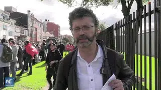 Ciudadanos colombianos se manifiestan en Bogot&aacute; contra injerencia de EEUU en Latinoam&eacute;rica