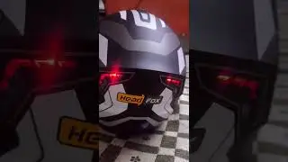 head fox helmet with Bluetooth music charging with light#motorbikehelmet#rider #helmet #helmetcover