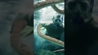underwater swimming with snack #ai #animation