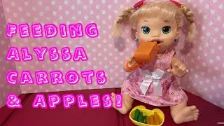 Feeding Baby Alive Snackin Sara Alyssa PLAY DOH FOOD!