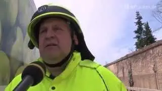 Lkw-Unfall auf der A73 bei Baiersdorf am 15. April 2015