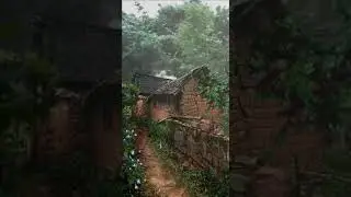 feel it!! rainy nostalgic village #shorts #rain #status unimalcom