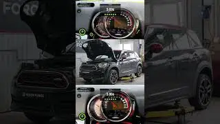 Mini Cooper JCW замеры до/после чип-тюнига🔥#sevenforce #чиптюнинг #acceleration