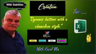 Excel Vba Tutorial - "Dynamic chameleon-style buttons" (With Subtitles)