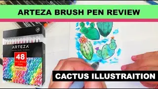ARTEZA BRUSH PENS REVIEW | 24-PREMIUM PACK | KIKI ARTS