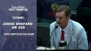 TPPF's Judge Shepard testifies in support of HB 223 in Senate Committee on State Affairs