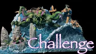 Epic Cthulhu Sea Diorama for D&D, Bards Craft challenge