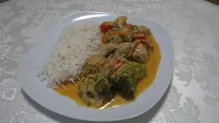 рис с курицей и овощами