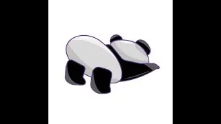 PANDA ILLUST/Adobe illustrator/ Vector image/Flat design