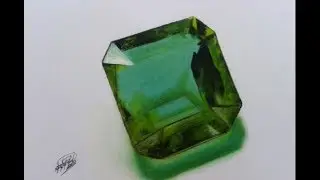 Dibujo de una Esmeralda (time-lapse) HD| Drawing an emerald HD