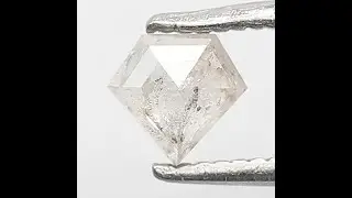 0.38 CT Pentagon Salt and Pepper Diamond: Misty White Translucent