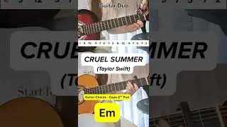Cruel Summer | Easy Guitar DuoTutorial (Tabs + Chords)