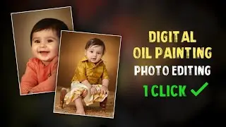 Kids Digital Oil Painting photo editing in Mobile 1 click photo editing
