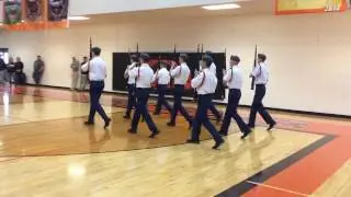 Waynesville HS JROTC Armed Exhibition Drill Demonstration - Pep Rally 5 Feb 16