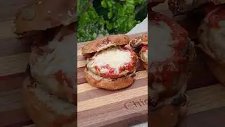 How to Grill Chicken Marinara Burgers on the Weber Q #SHORTS