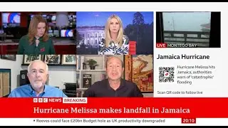 Michael Mann discussed the impact of climate change on Hurricane Melissa on BBC News (part 1)