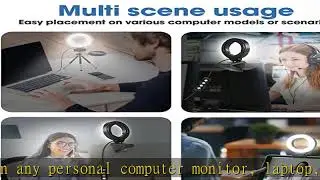 FDKOBE Webcam Lighting,Ring Light for Laptop/Computer,Zoom Call Lighting,4''Small Video Conference