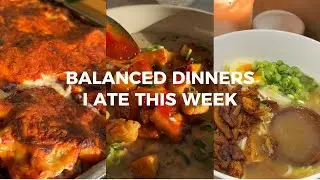 Balanced dinners I ate this week | vegetable lasagna, creamy coconut beans with chilli jam halloumi!