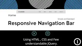 How to Create Standard Responsive Navigation Bar using HTML and CSS.