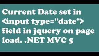 Current Date in Asp.net MVC as default date in date field Textbox