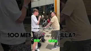100 men vs 1 Gorilla #100menvsgorilla #streetinterview #uk #public #newcastle