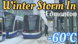 Driving Through Dangerous WINTER STORM In Edmonton, Canada - February, 2026 | 4K