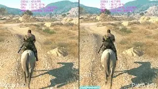 Metal Gear Solid 5 The Phantom Pain Patch 1.04 Vs 1.02 Frame Rate Comparison - GTX 980 TI