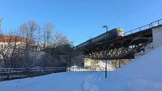 Неожиданный ЭР9Т-712 над Свислочью/Unexpected ER9T-712 over the Svisloch river.