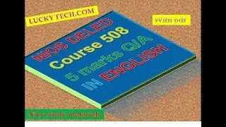 NIOS DELED  COURSE CODE 508 SHORT 5 MARK Q ANS IN ENGLIGH