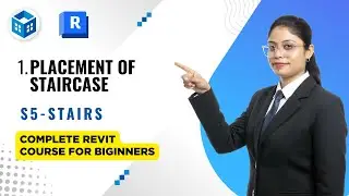 Revit Placement of Staircase| Complete Revit Course for Beginners | S5 (Stairs) - L1