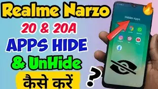 Realme Narzo 20 & 20A mein app hide kaise kare | how to hide apps in realme narzo | app hide setting
