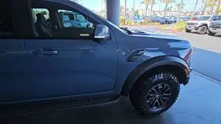 2024 Ranger Raptor in Azure Gray metallic walk around