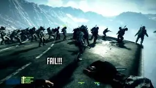 Bloopers & Behind the Scenes - Battlefield 3 EPIC 64 Man Base Jump